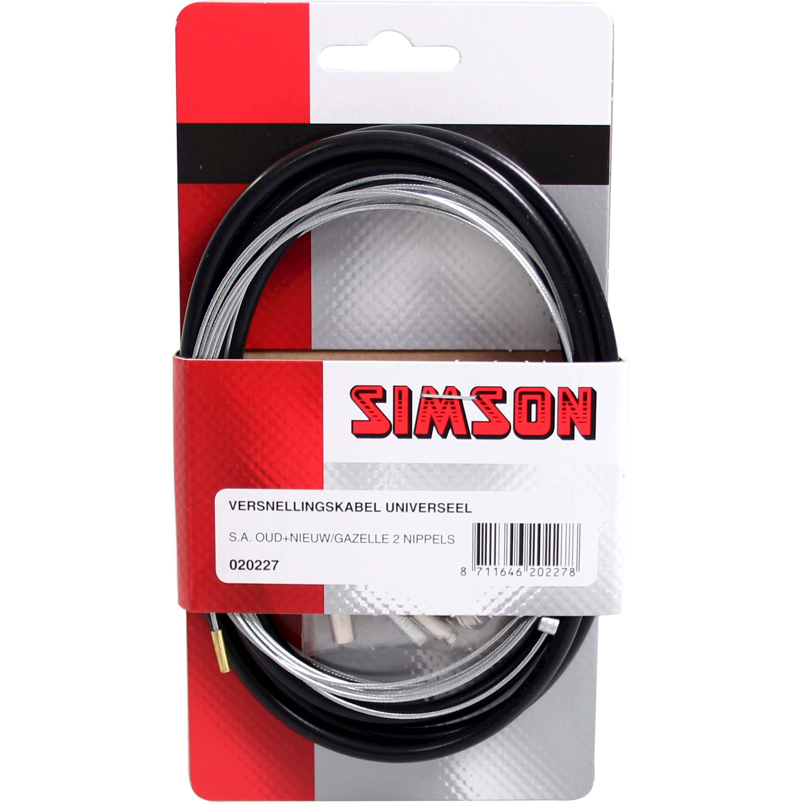 Simson versn kabel uni Gazelle zwart - AE-trading