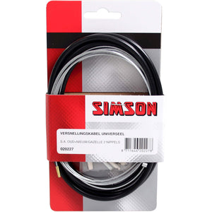 Simson versn kabel uni Gazelle zwart - AE-trading