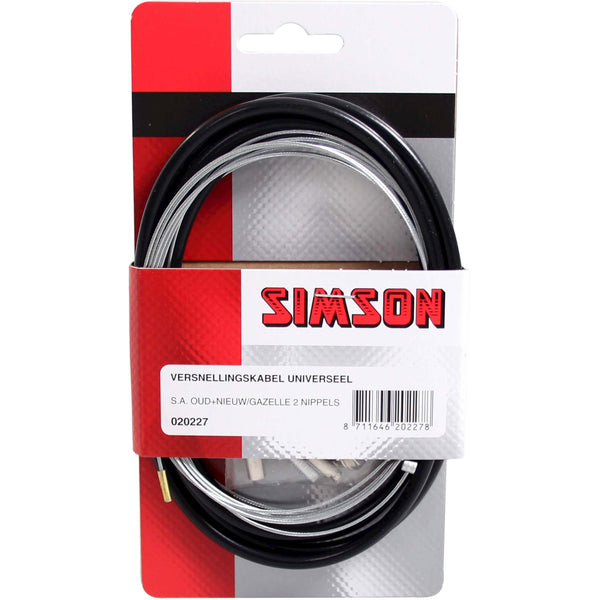 Simson versn kabel uni Gazelle zwart - AE-trading