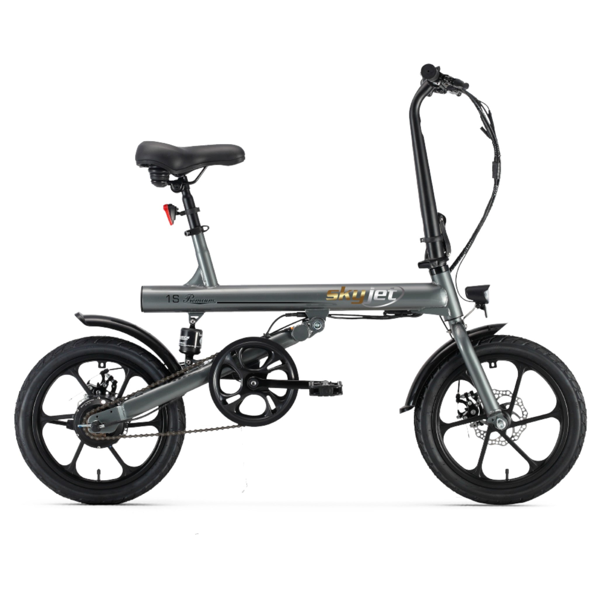 Skyjet 1S - Elektrische Fiets - Zilver - 16x1.95 inch - Accu 36V (7.5Ah) - 250W Motor - Mechanische Remmen - AE-trading