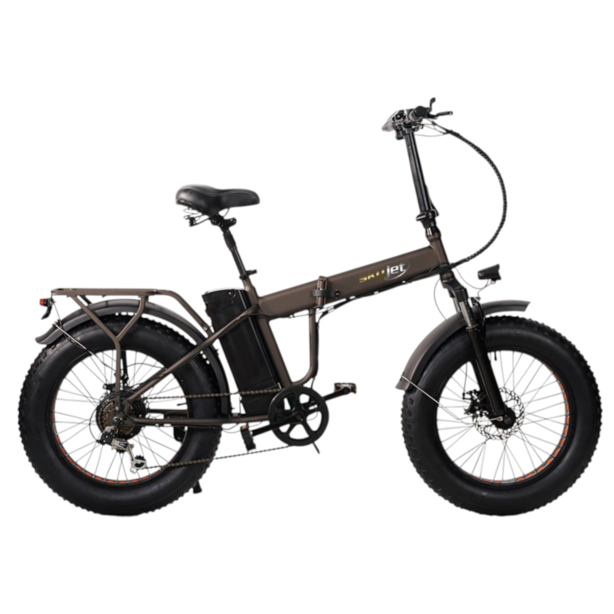 Skyjet Nitro Pro - Elektrische Vouwfiets - Bruin - 20x4 inch - Accu 36V (10Ah) - 250W Motor - Shimano 6 Versnellingen - AE-trading