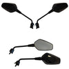 Spiegelset Aplus Sport Passend Op Vespa Sprint (M10) '24> Glans Zwart (Lang) - AE-trading