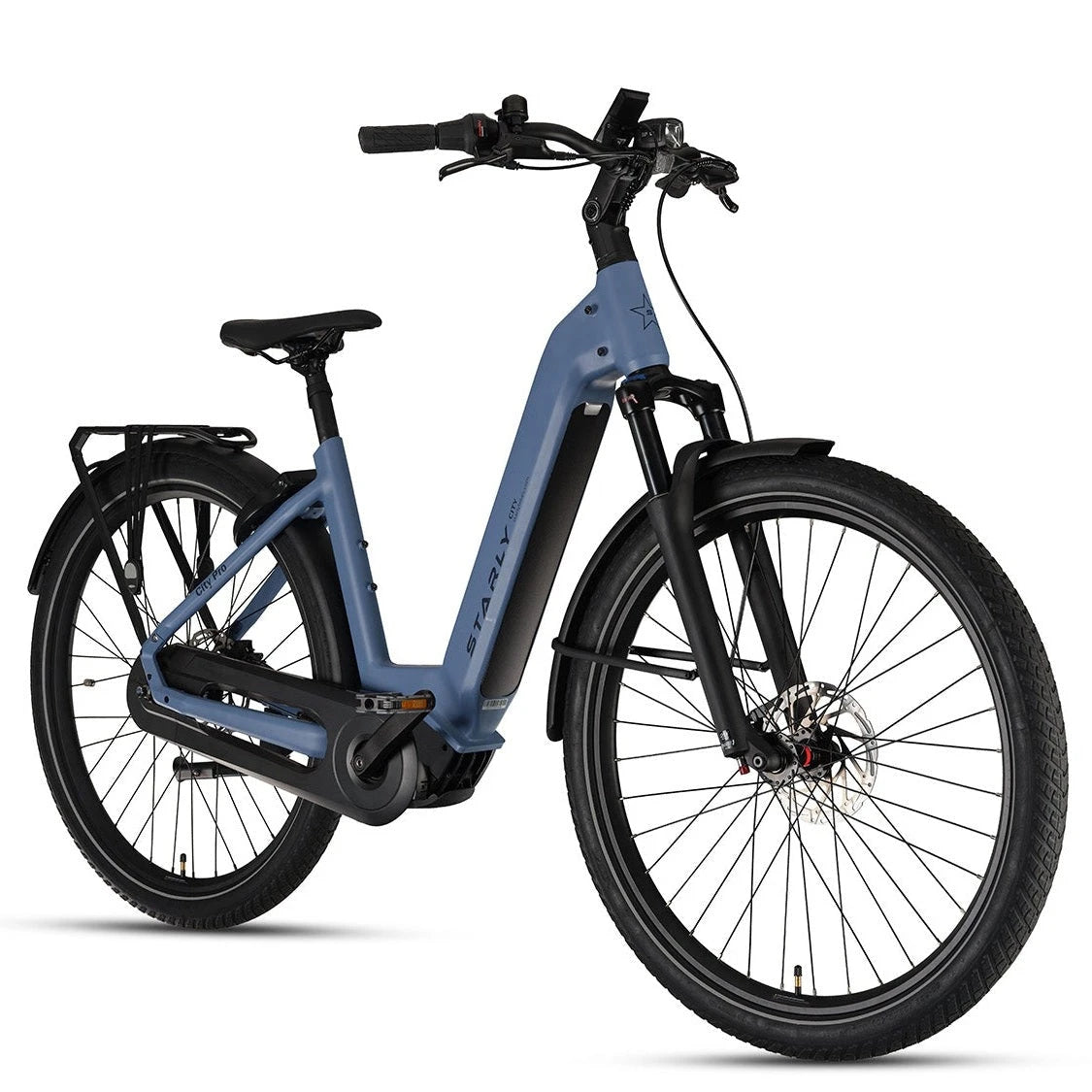 Starly City Pro Wave met Kettingkast - Steel Blue - 45cm - AE-trading