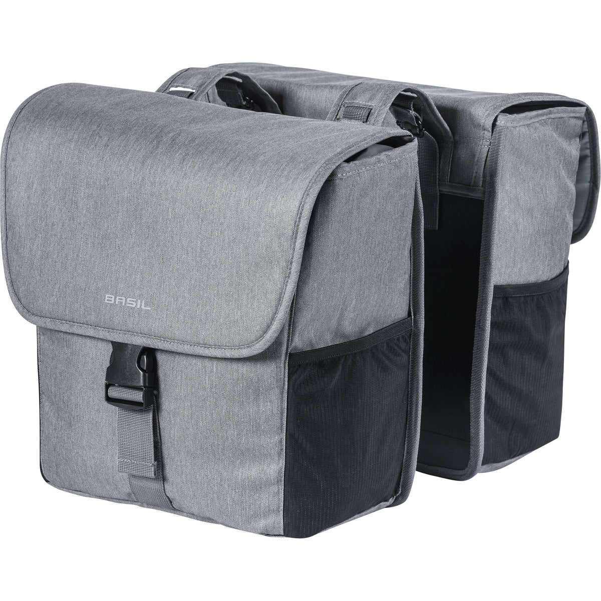 Basil fietstas dubbel Go grey melee 32L - AE-trading