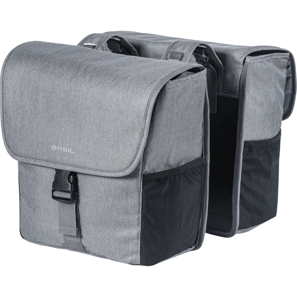 Basil fietstas dubbel Go grey melee 32L - AE-trading