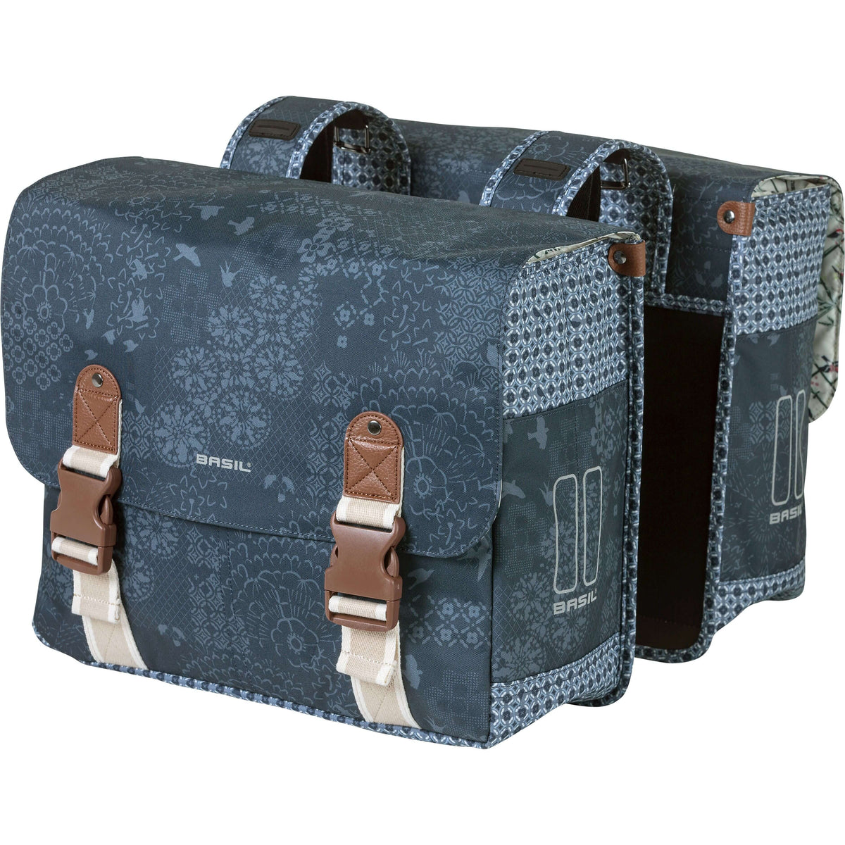 Basil fietstas dubbel Boheme indigo blue 35L - AE-trading