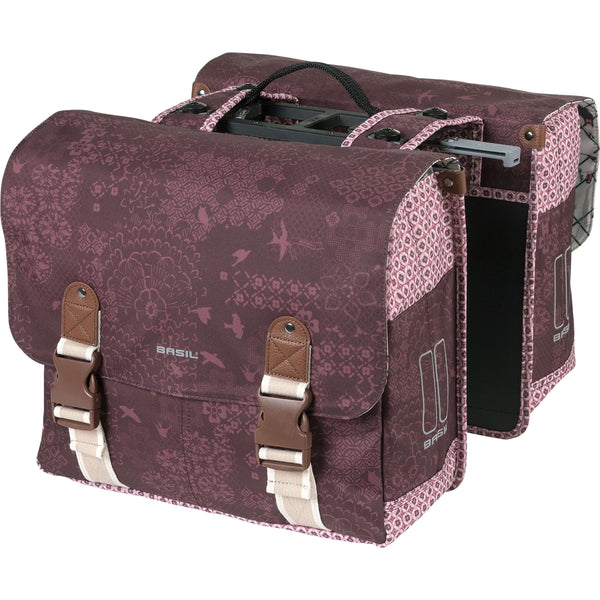 Basil fietstas dubbel Boheme fig red MIK 35L - AE-trading