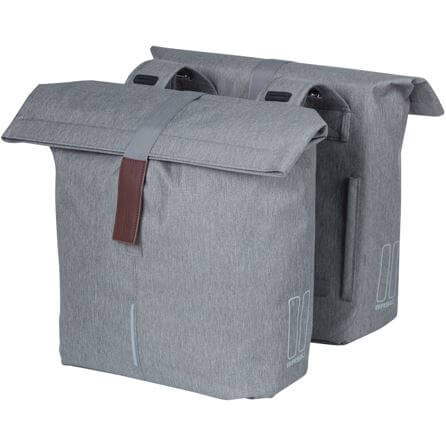 Basil fietstas dubbel City grey melee 28-32L - AE-trading
