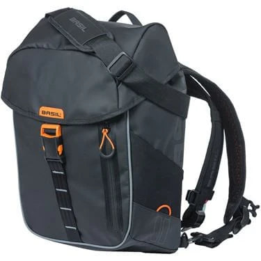Basil rugtas Miles Tarpaulin zwart oranje 17L - AE-trading