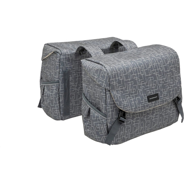 New Looxs fietstas dubbel Mondi Joy Ivy grey 38L - AE-trading