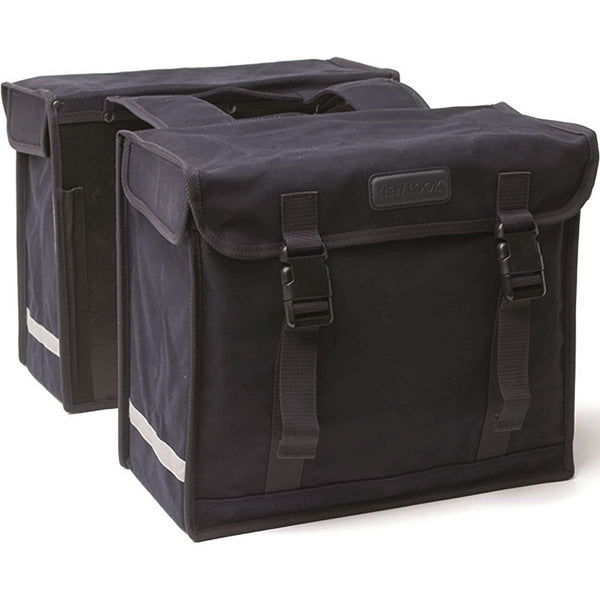 New Looxs fietstas dubbel Canvas Deluxe zwart 46L - AE-trading