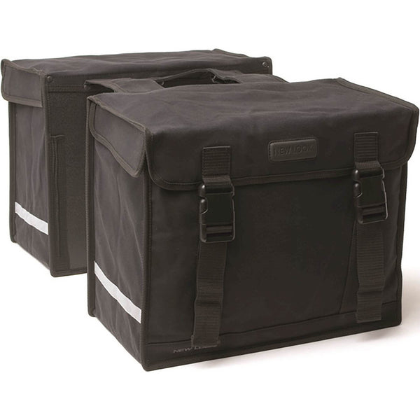 New Looxs fietstas dubbel 31 canvas zwart 66L - AE-trading