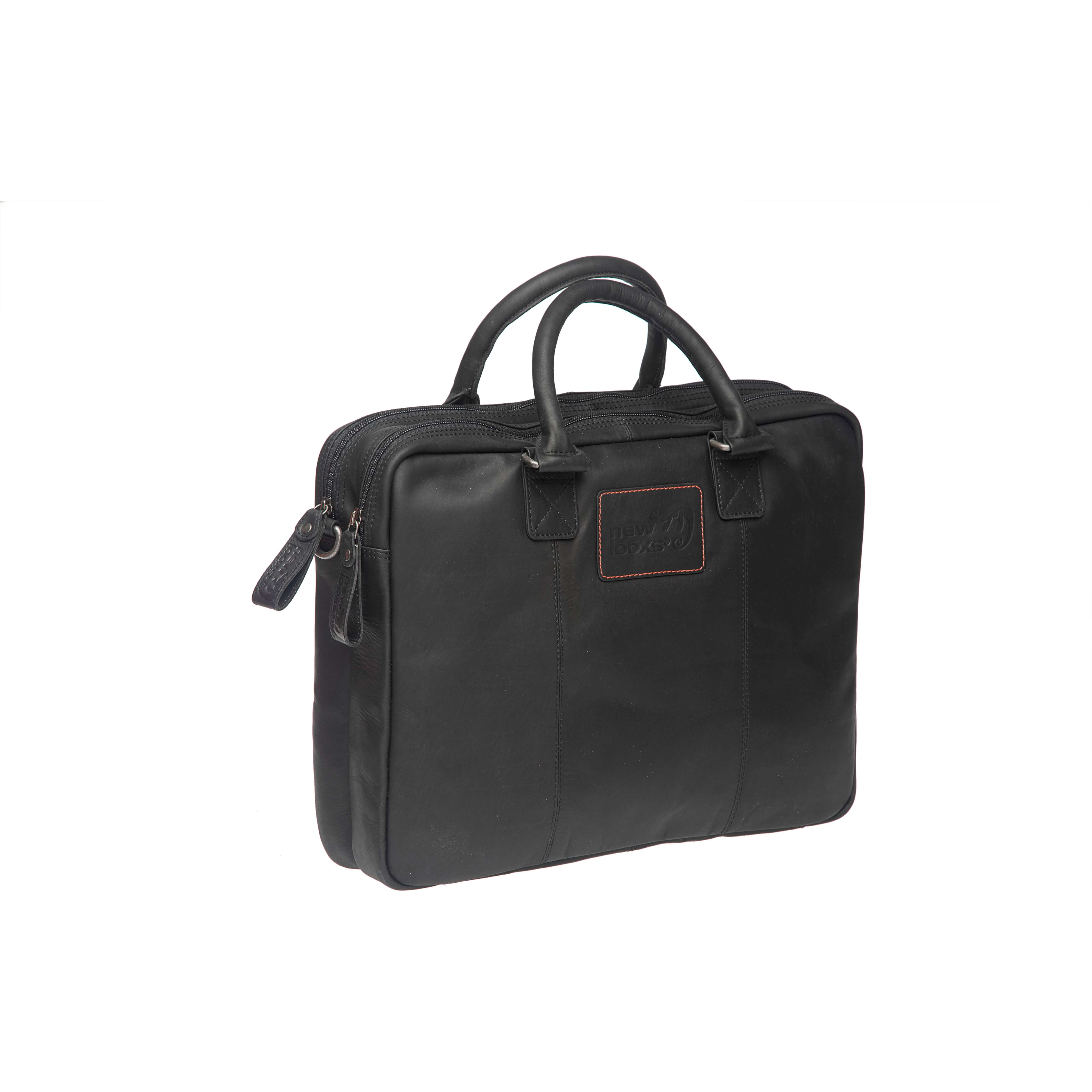 New Looxs schoudertas Santos leer zwart 13,5L - AE-trading