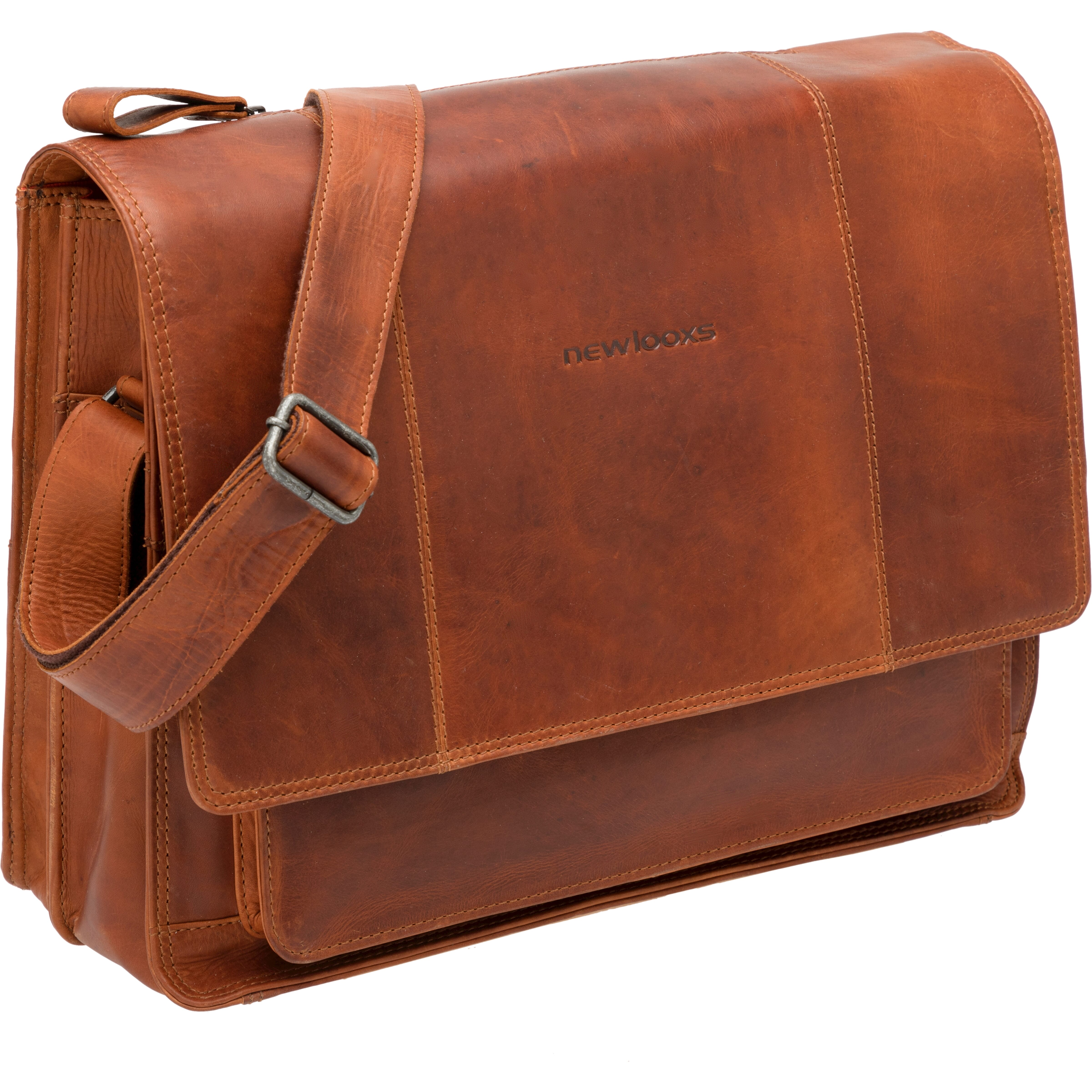 New Looxs laptoptas Fellini leer cognac 19L 15 inch - AE-trading