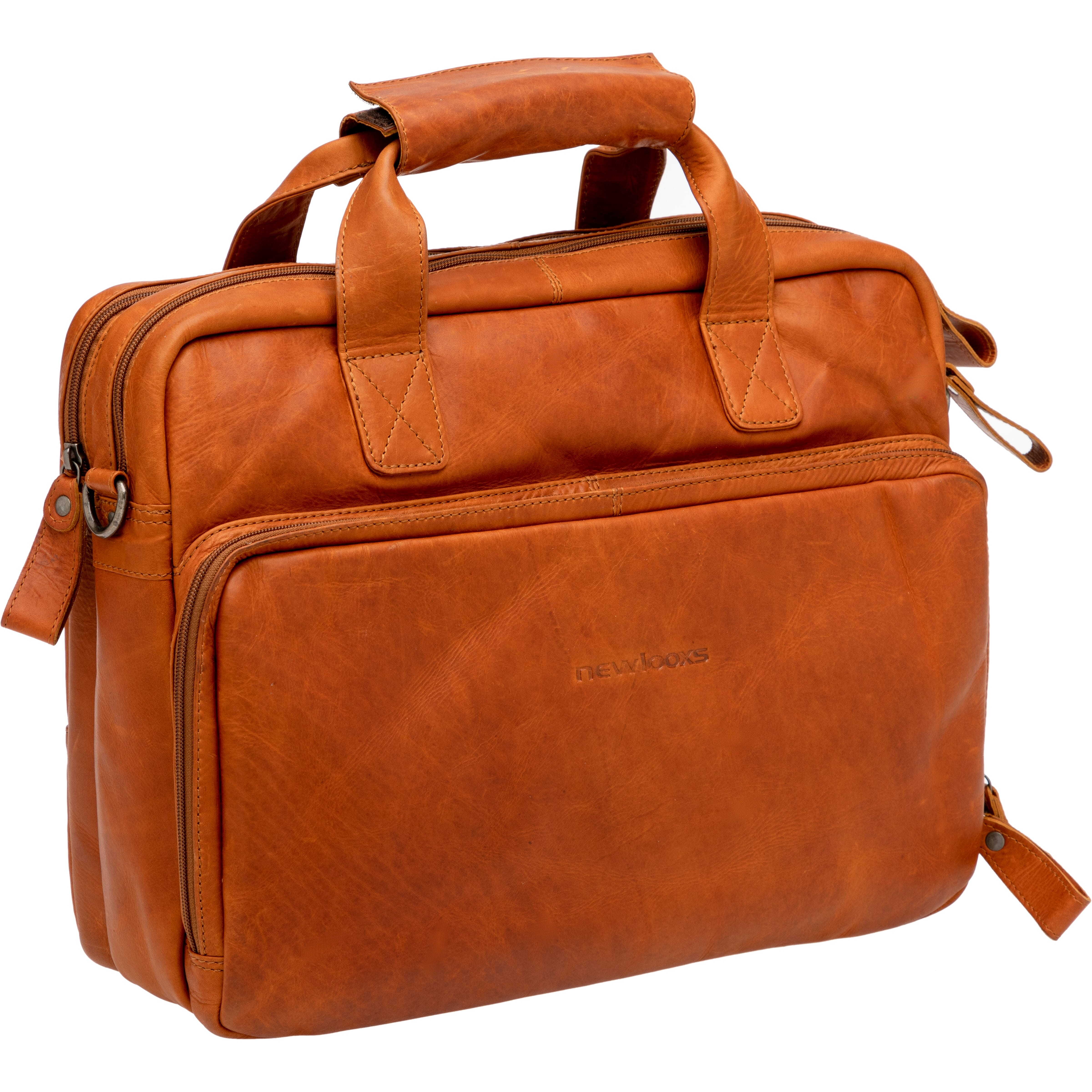 New Looxs laptoptas Cali leer cognac 17L 15 inch - AE-trading