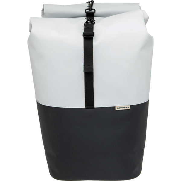 New Looxs fietstas dubbel Nyborg lichtgrijs/zwart 34L - AE-trading