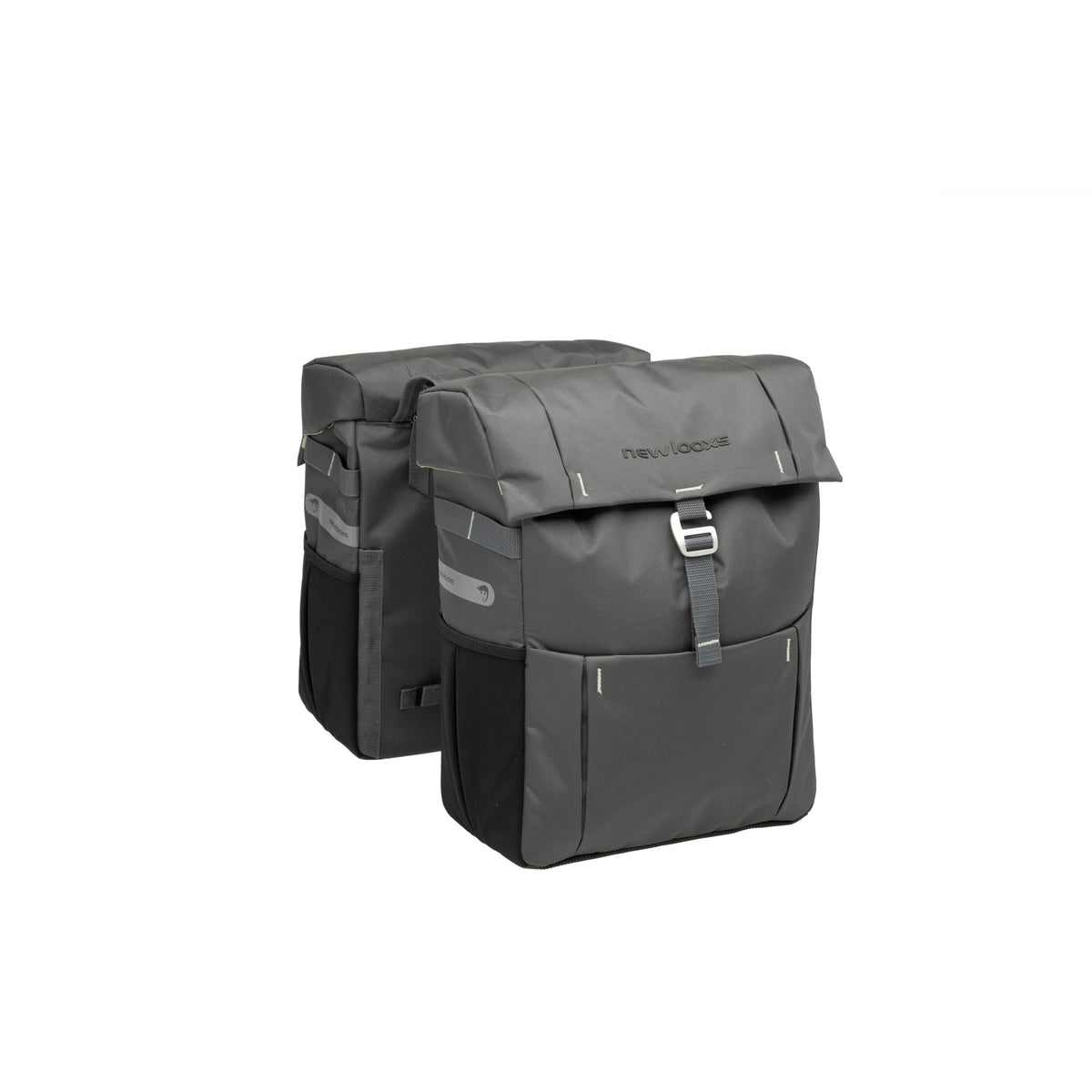 New Looxs fietstas dubbel Vigo grey 37L - AE-trading