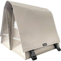 Clarijs fietstas dubbel XL PVC 46L met uitsparing mat taupe - AE-trading