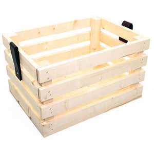 Fietskrat blank vuren hout 40x29x24cm - AE-trading