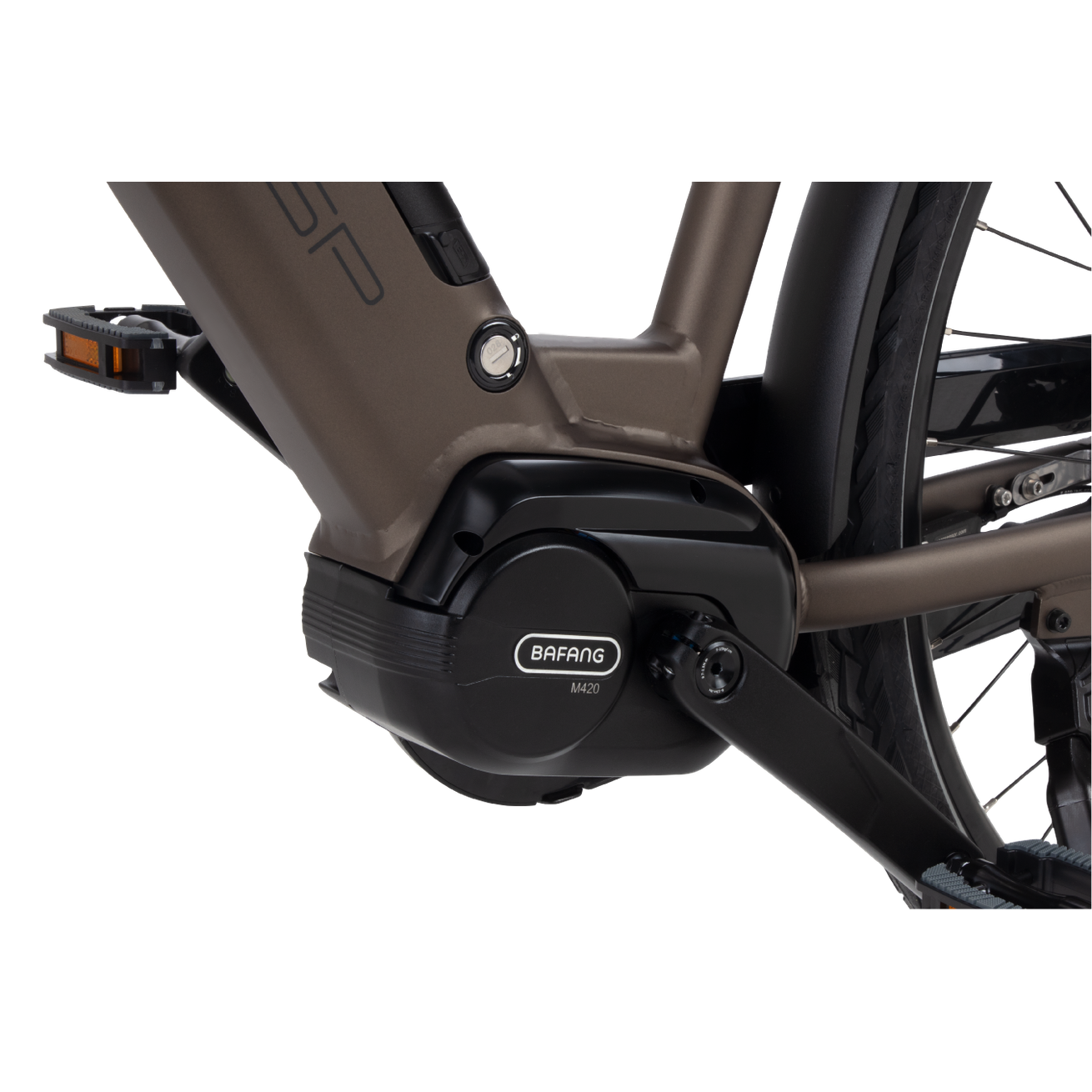 BSP Topaz M – Elektrische Stadsfiets 28 inch – Bafang M420 Middenmotor – 470Wh Intube Accu – Shimano Nexus 7 – Dark Oak - AE-trading