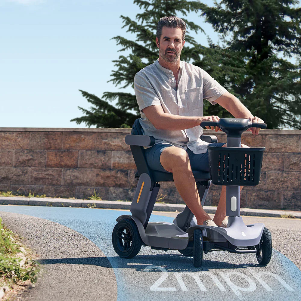 TTZ Opvouwbare Elektrische Scootmobiel - Grijs - AE-trading