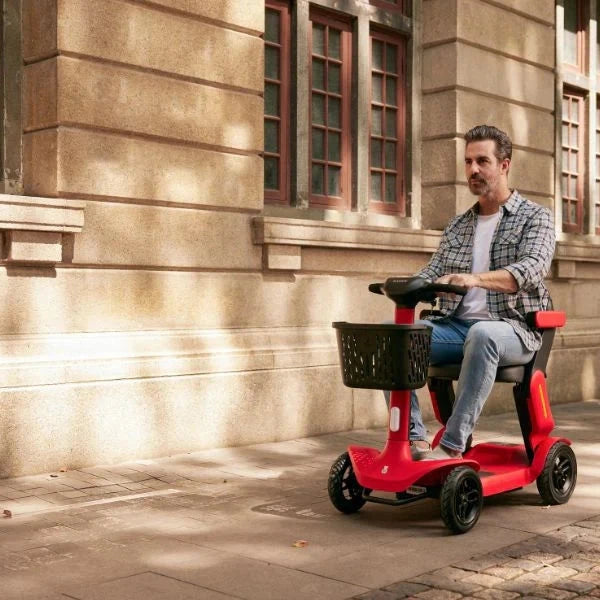TTZ Opvouwbare Elektrische Scootmobiel - Rood - AE-trading