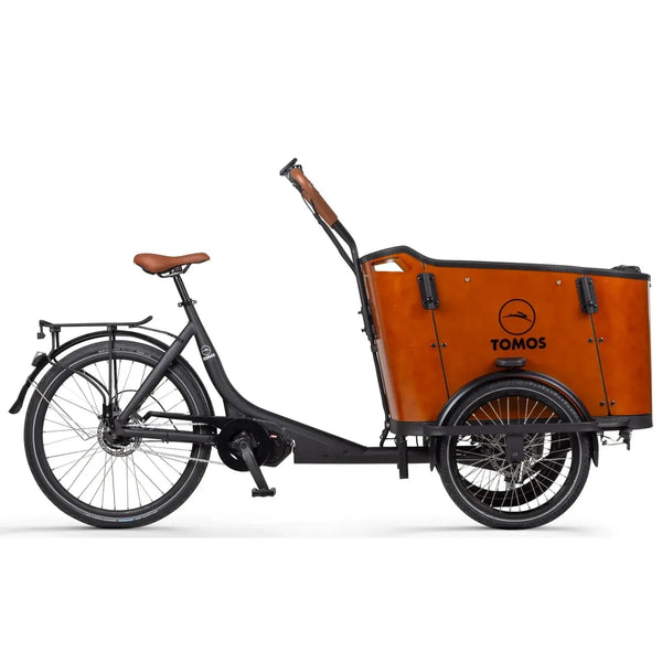 Tomos E-Cargo 3 N7 - Elektrische bakfiets - Mat Zwart Bruin - AE-trading