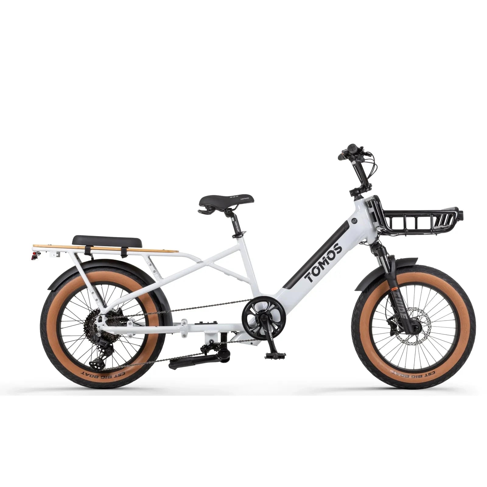 Tomos E-Cargo Fat 2 Longtail Fatbike - Wit