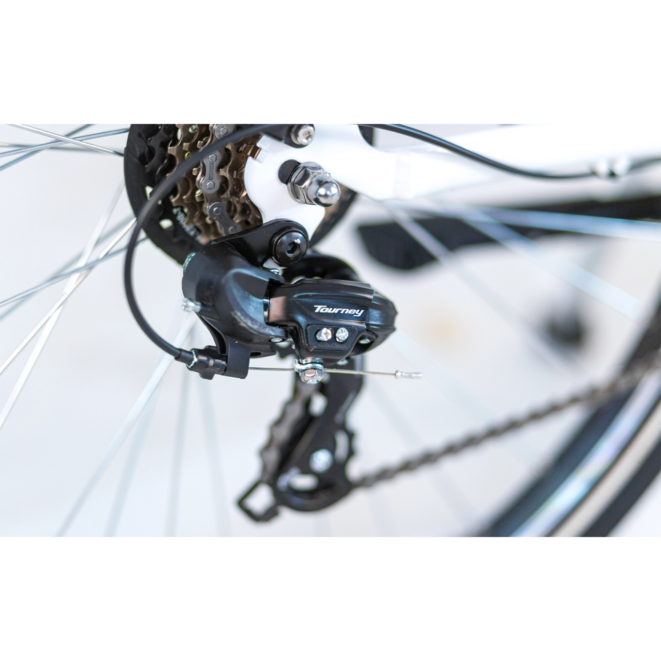 Tomos EB 05 - Elektrische Fiets - Glanzend Wit - 28 inch - 50 cm - Accu 522Wh - 250W Ananda Voorwielmotor - Shimano Tourney 7 Versnellingen - V-Brake Remmen - AE-trading