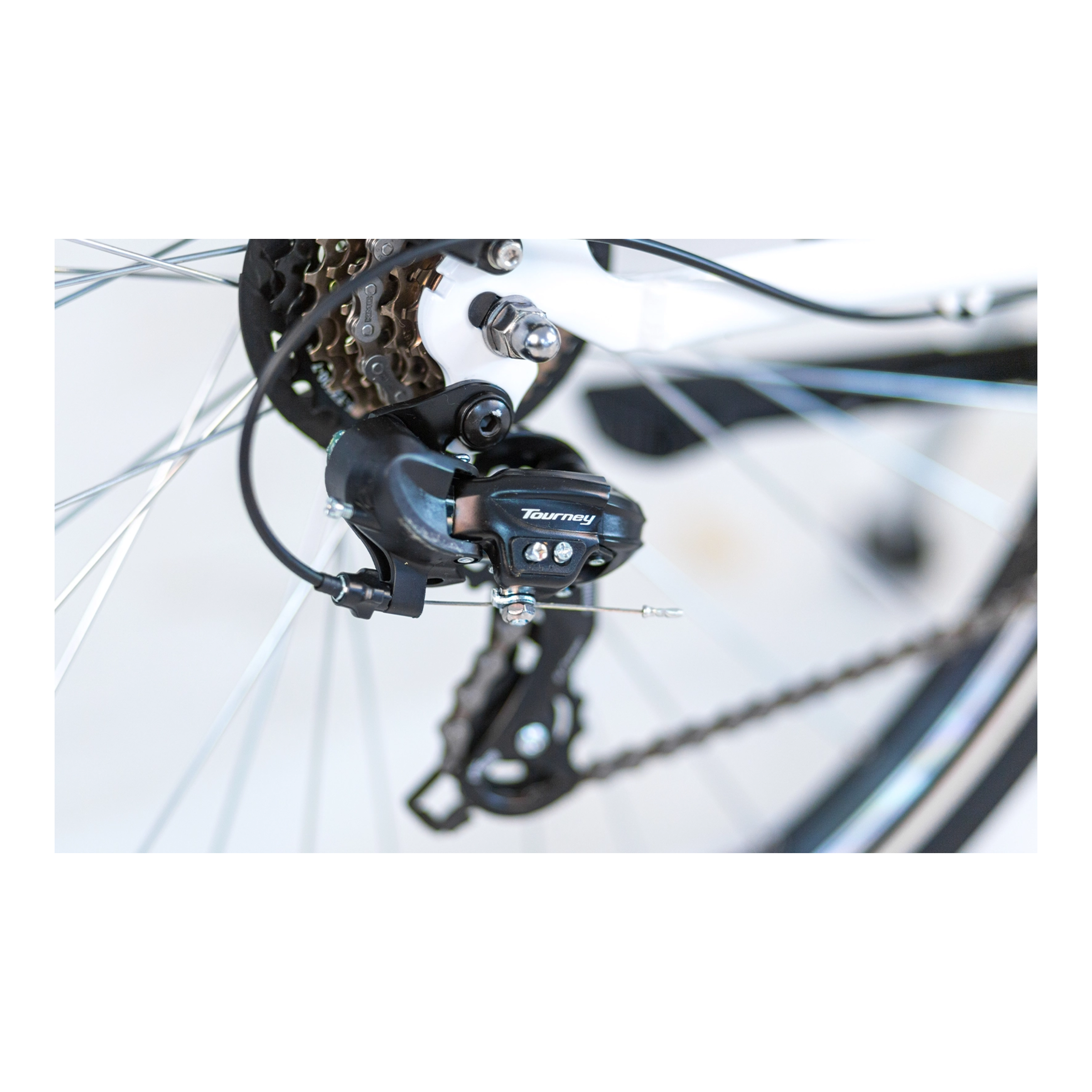 Tomos EB 05 - Elektrische Fiets - Glanzend Wit - 28 inch - 50 cm - Accu 522Wh - 250W Ananda Voorwielmotor - Shimano Tourney 7 Versnellingen - V-Brake Remmen - AE-trading