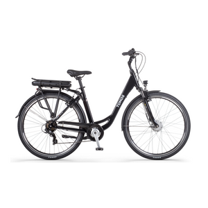 Tomos EB 05 - Elektrische Fiets - Glanzend Zwart - 28 inch - 50 cm - Accu 522Wh - 250W Ananda Voorwielmotor - Shimano Tourney 7 Versnellingen - V-Brake Remmen - AE-trading