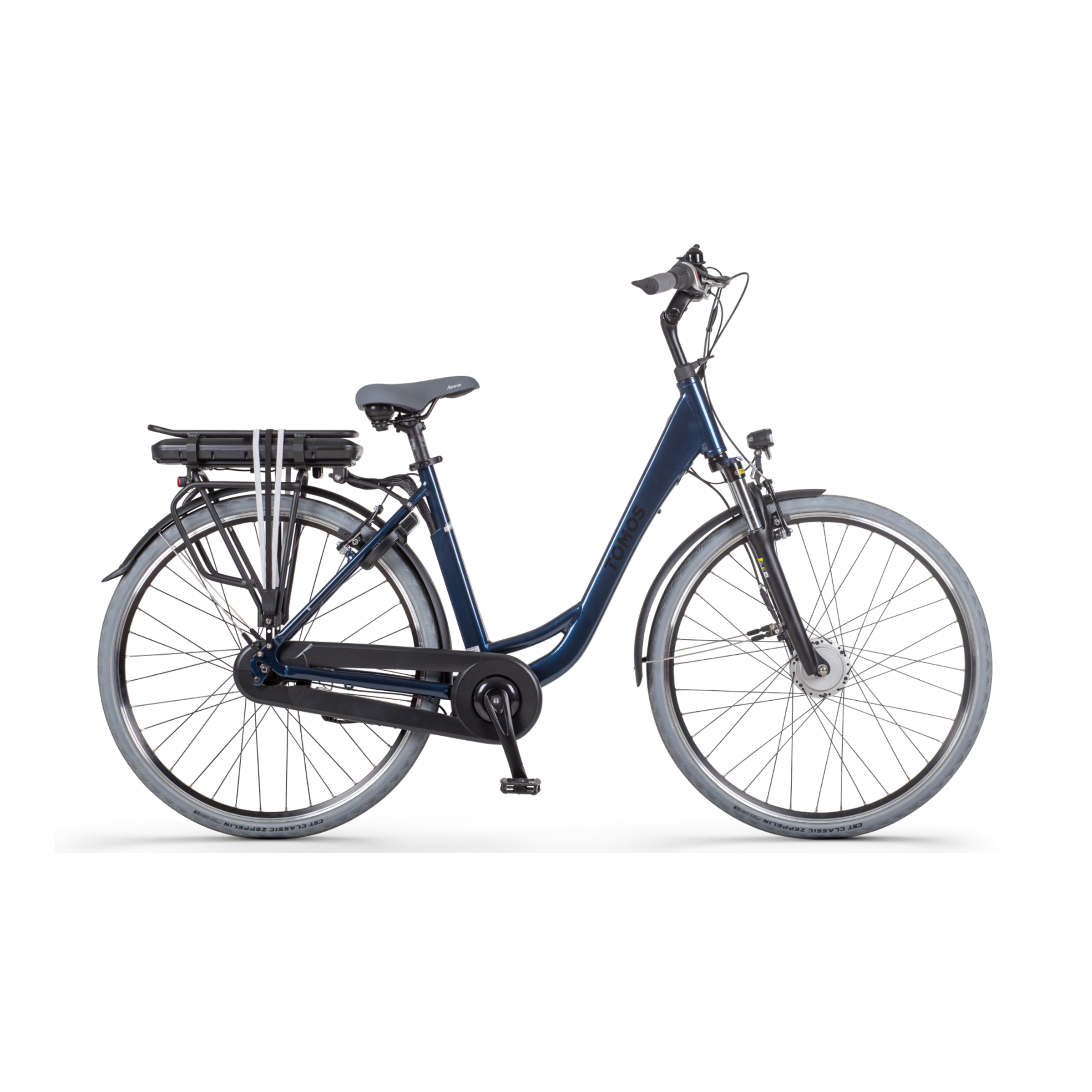 Tomos EB 06 - Elektrische Fiets - Glanzend Donkerblauw - 28 inch - 50 cm - Accu 522Wh - 250W Ananda Voorwielmotor - Shimano Nexus 7 Versnellingen - V-Brake Remmen - AE-trading