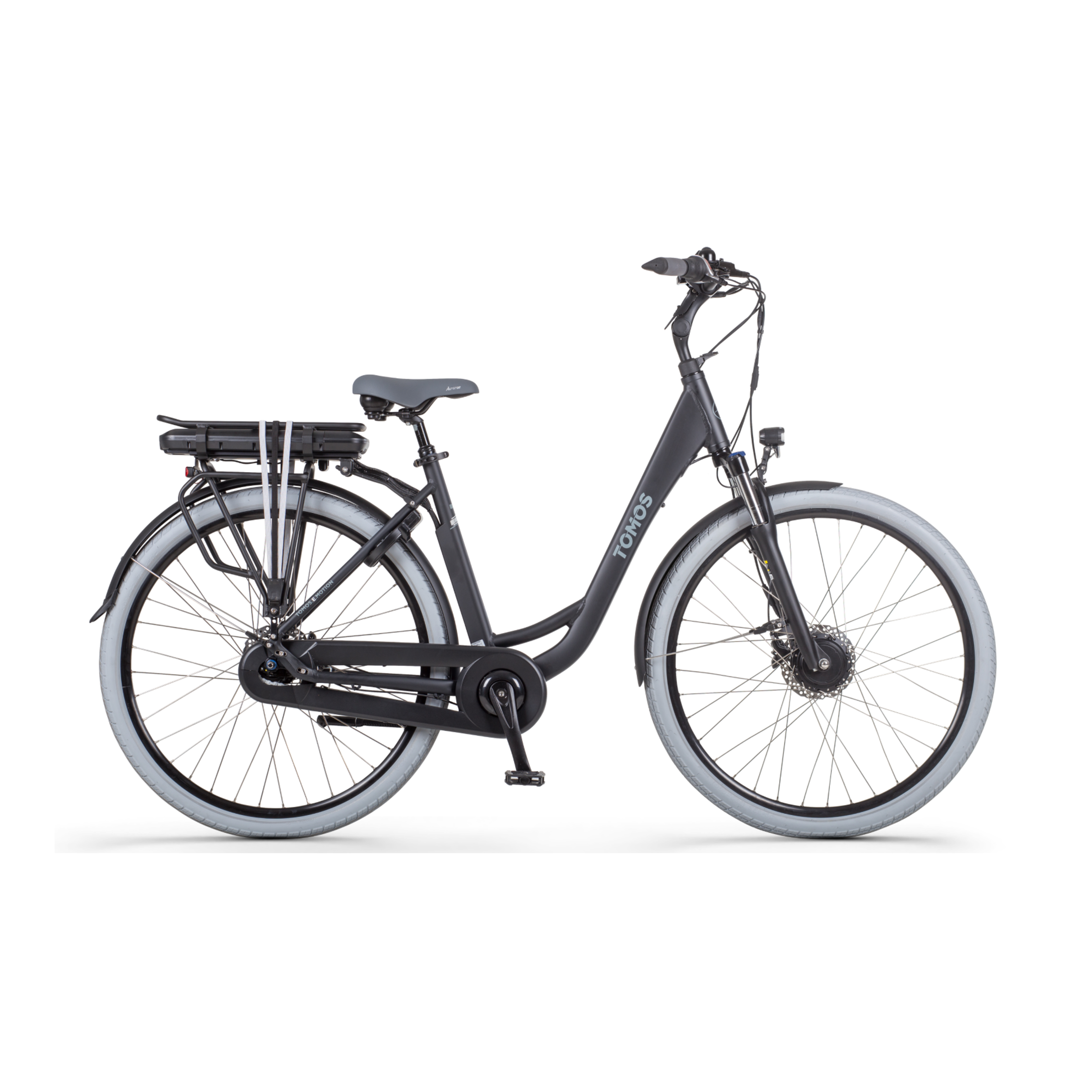 Tomos EB 07 - Elektrische Fiets - Mat Zwart - 28 inch - 55 cm - Accu 522Wh - 250W Ananda Voorwielmotor - Shimano Nexus 7 Versnellingen - Hydraulische Schijfremmen