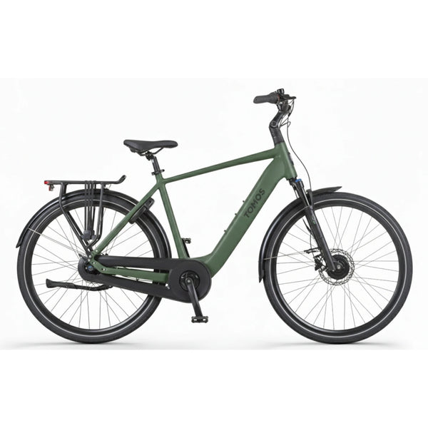 Tomos EB 14 - Elektrische Fiets - Mat Legergroen - Hoge Instap - 55 cm - AE-trading