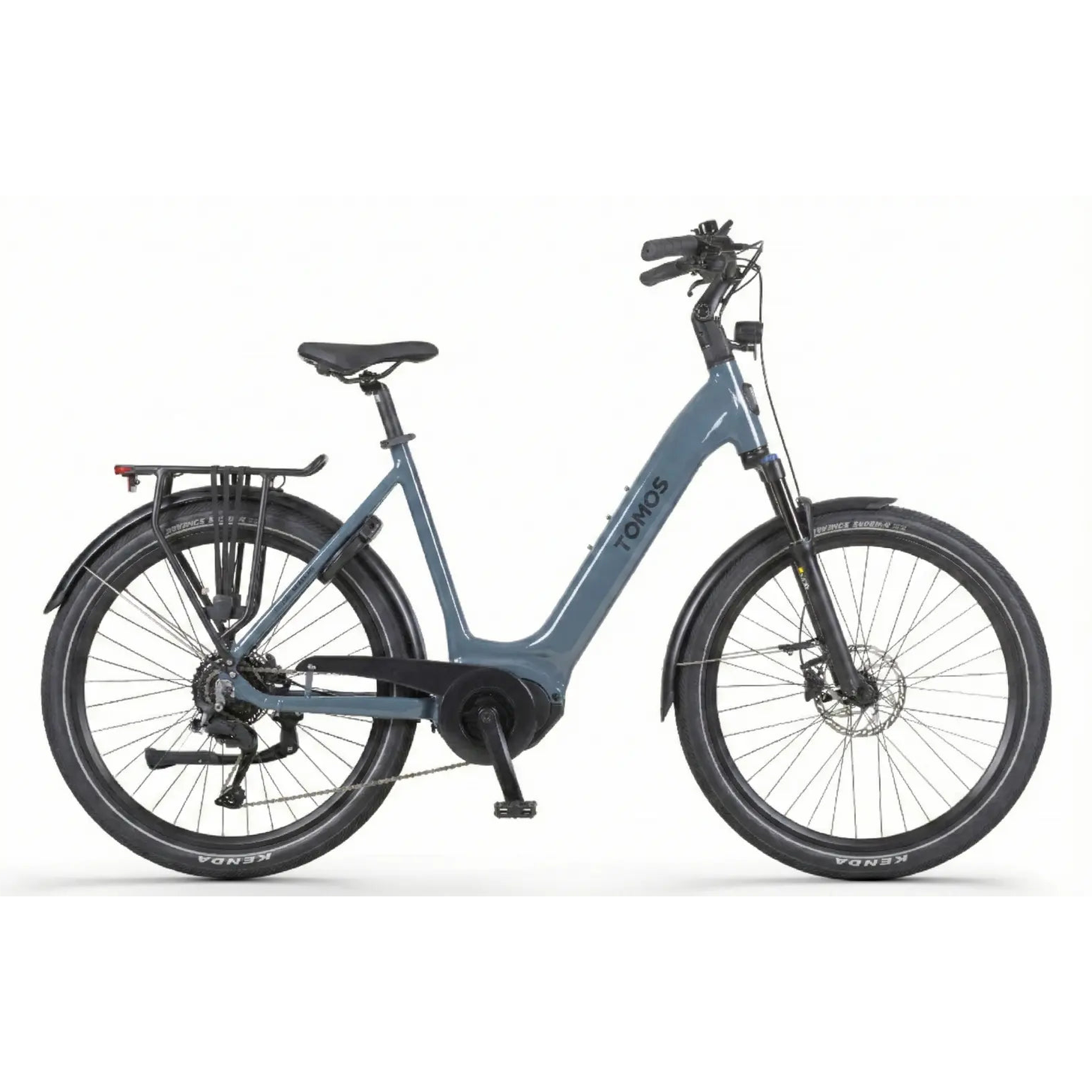 Tomos EB 17 Elektrische Fiets- Blauwgrijs Glanzend - 55 cm - Middenmotor - AE-trading
