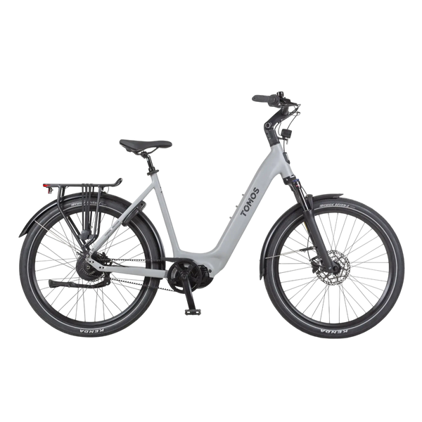 Tomos EB 22 Elektrische Fiets - Pastel Mat Grijs - 55 cm - Middenmotor - AE-trading