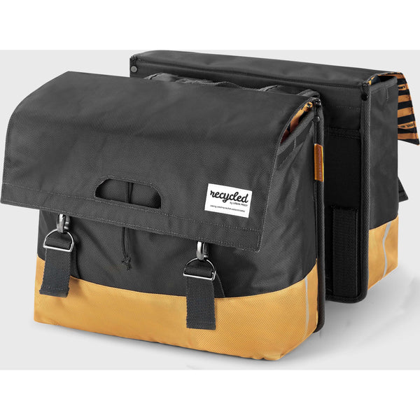 Urban Proof fietstas dubbel 40L recycled grijs geel - AE-trading