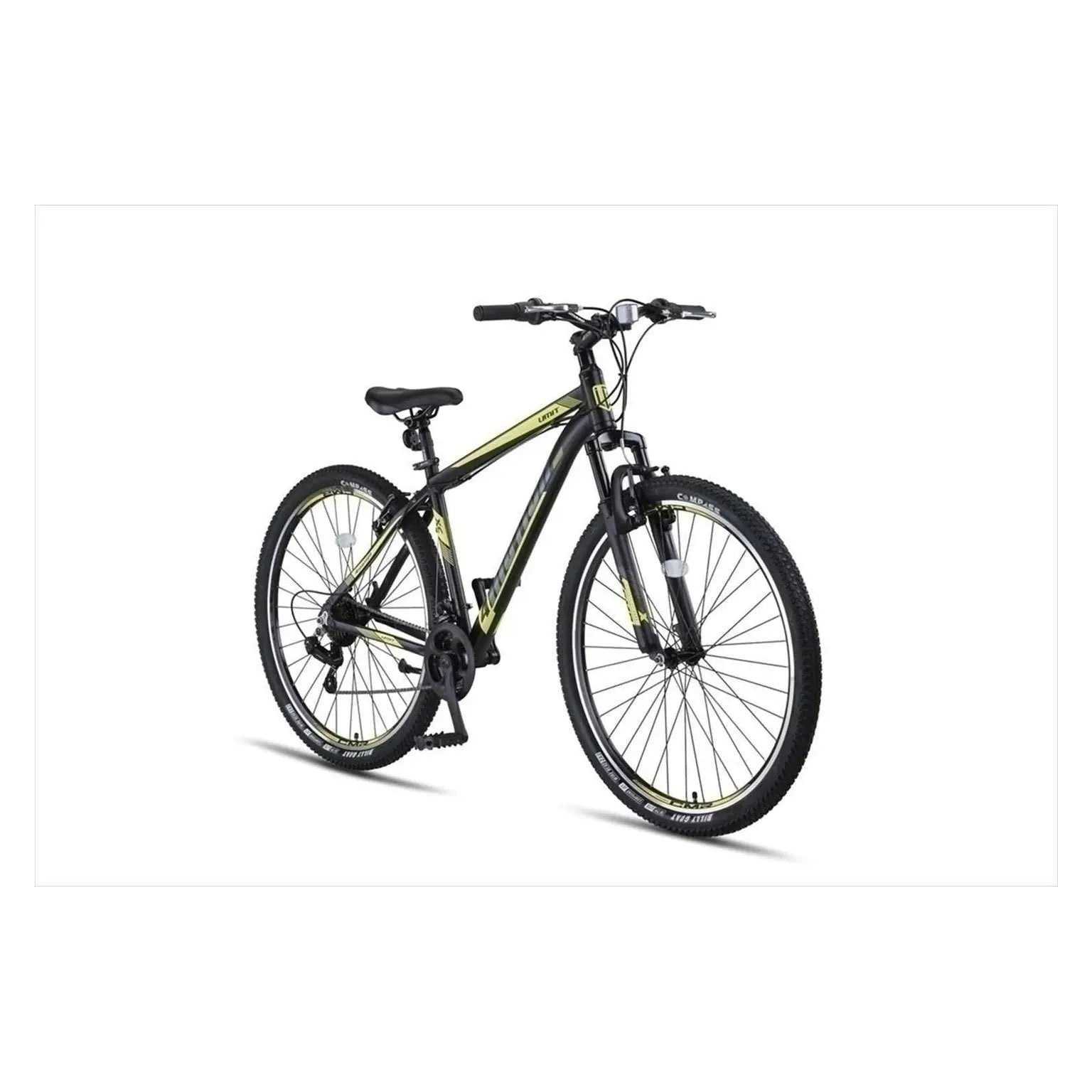 Umit 4 motion 29 inch V-Brakes - Zwart-Geel - Jongensfiets - AE-trading