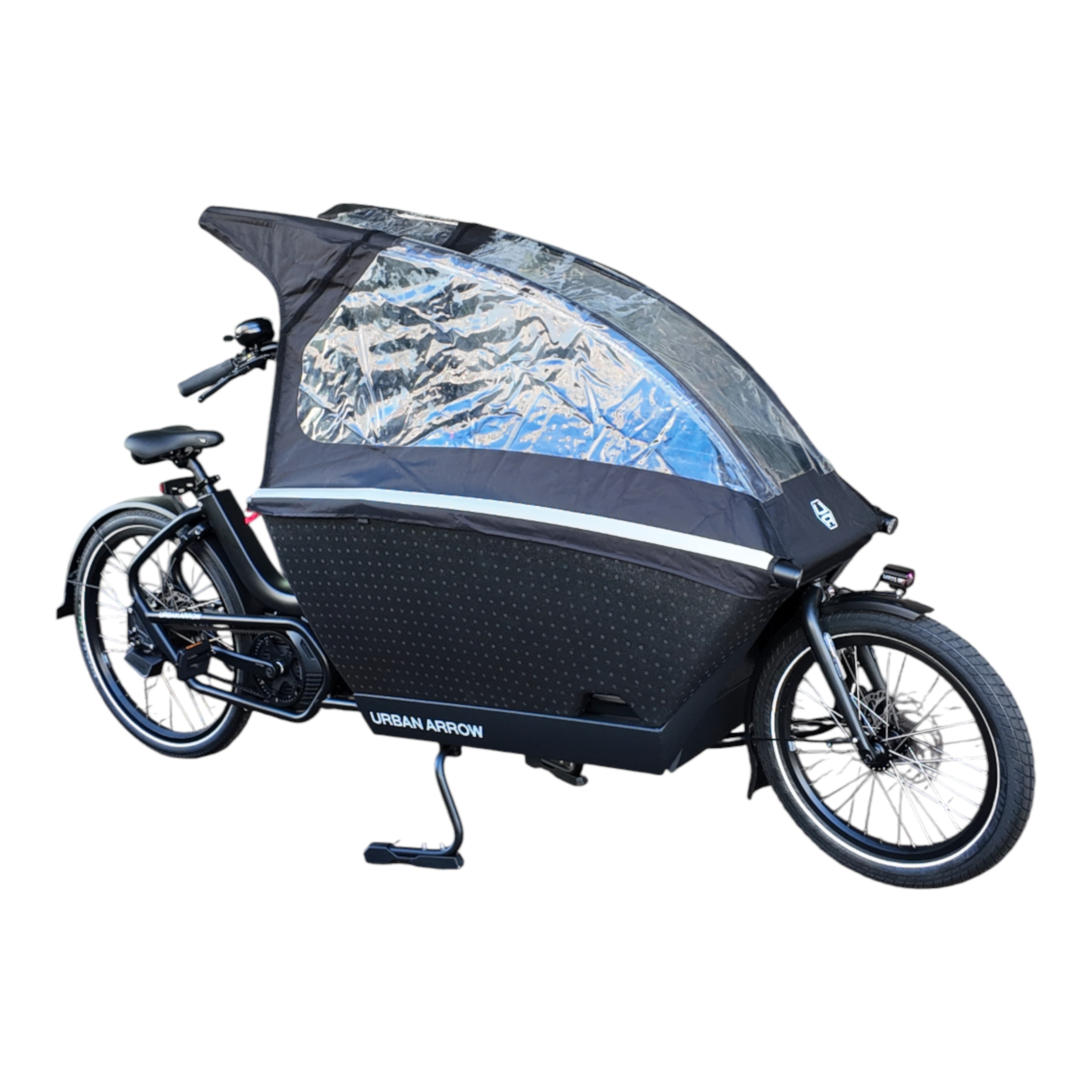 Urban Arrow Family Cargo Line 85Nm – Zwart – Elektrische Bakfiets – Enviolo Automatiq – 500Wh – Incl. Regenhuif & Extra Zitbankje - AE-trading