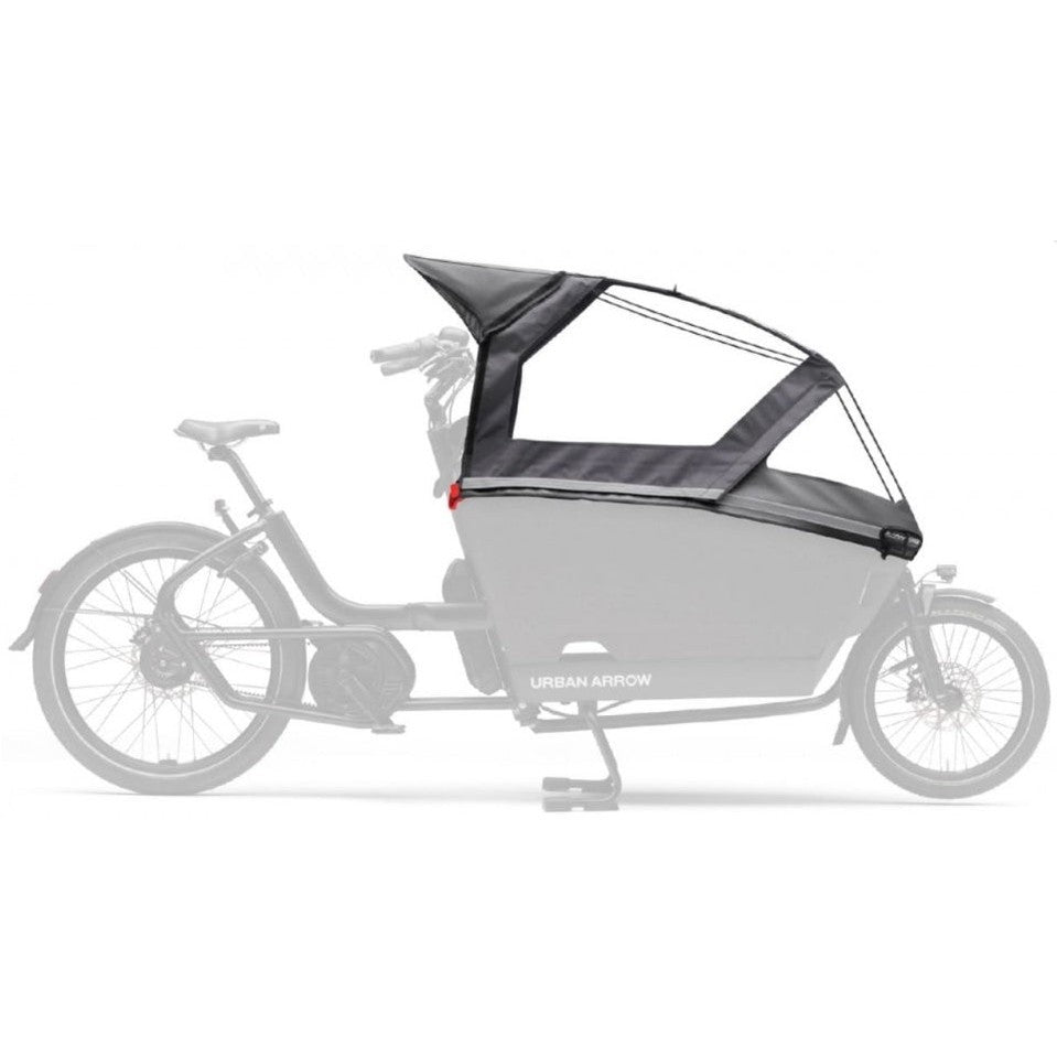 Urban Arrow Family Cargo Line 85Nm – Zwart – Elektrische Bakfiets – Enviolo Automatiq – 500Wh – Incl. Regenhuif & Extra Zitbankje
