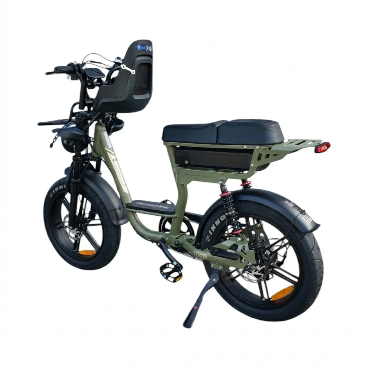 V20 Comfort Family Fatbike - Groen - 2026 Model (Inclusief Voorzitje) - AE-trading