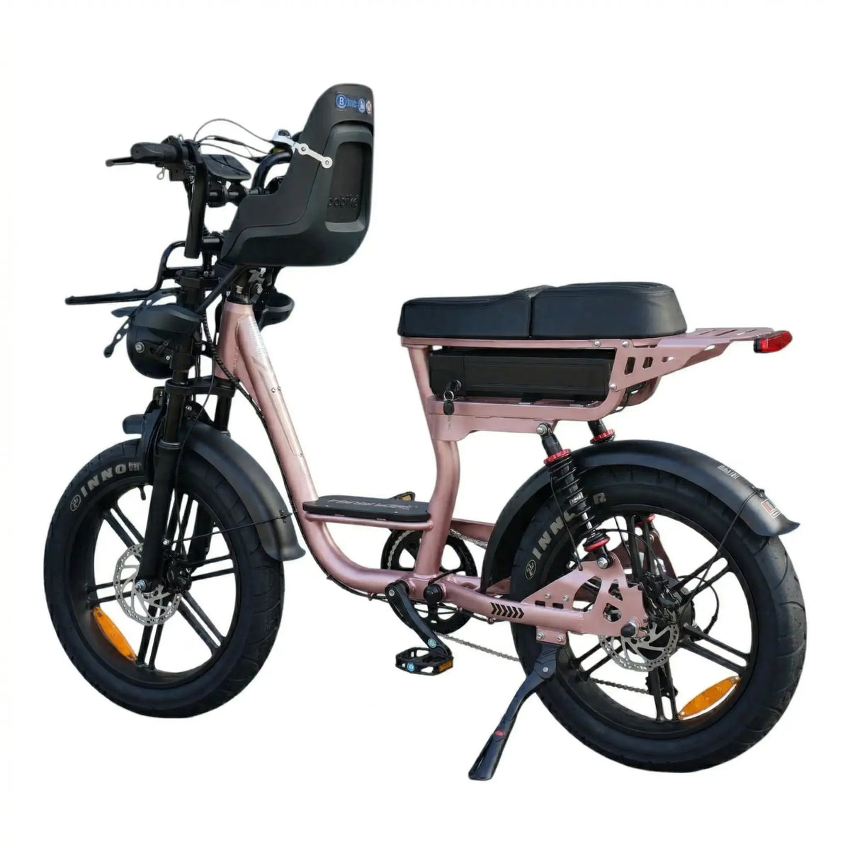 V20 Comfort Family Fatbike - Rose Goud - 2026 Model (Inclusief Voorzitje) - AE-trading