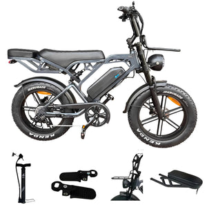 V20 Pro Fatbike - Donkergrijs - Inclusief Accessoiresset - AE-trading