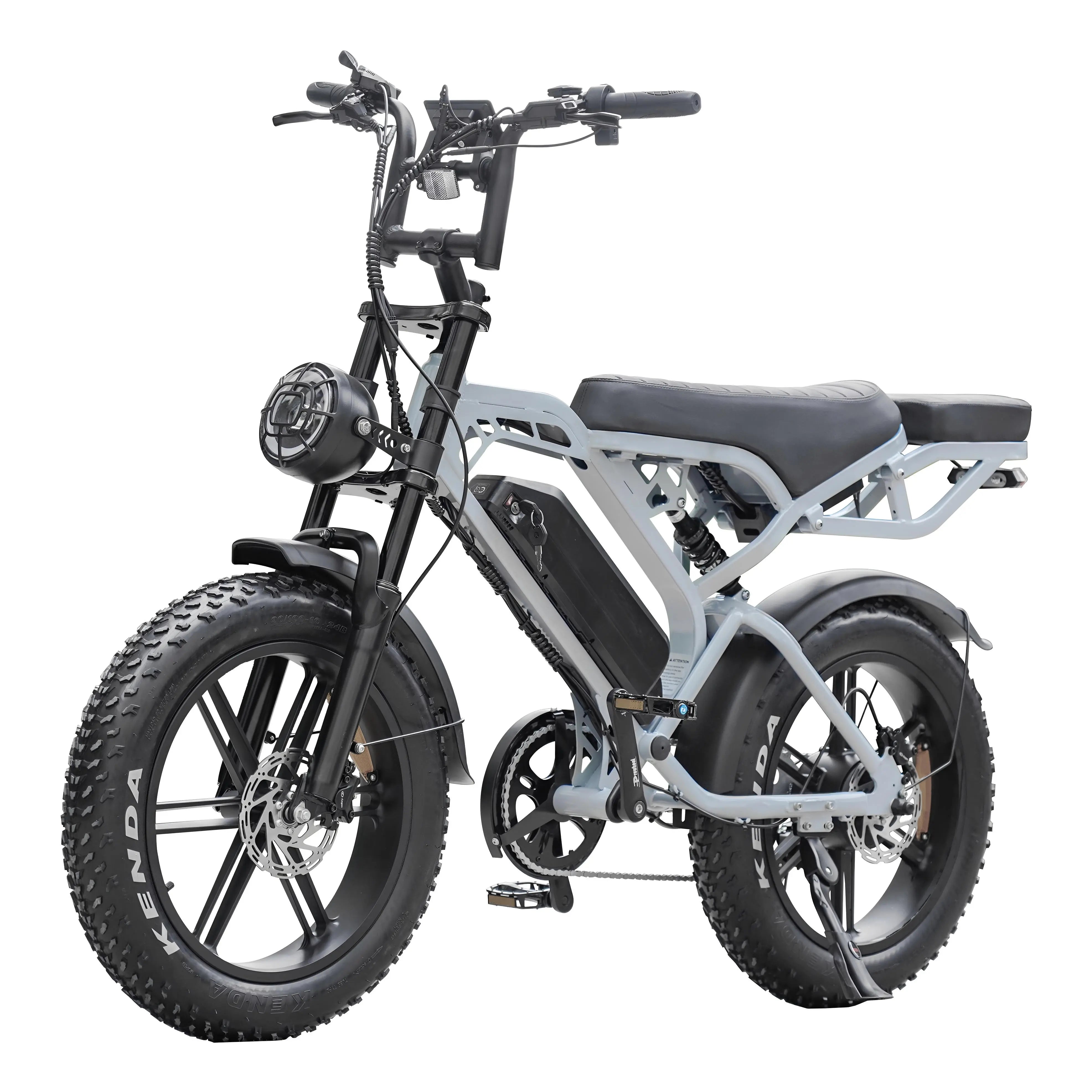 V20 Pro Fatbike Licht Grijs 2025 – Elektrische Fatbike – Hydraulische Remmen – Inclusief Accessoires - AE-trading