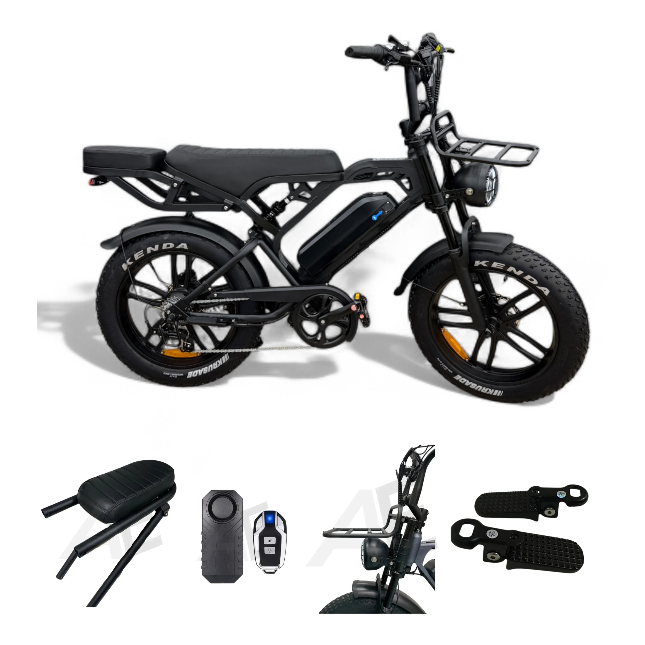 V20 Pro Fatbike QmWheel Zwart 2025 met Hydraulische remmen - AE-trading