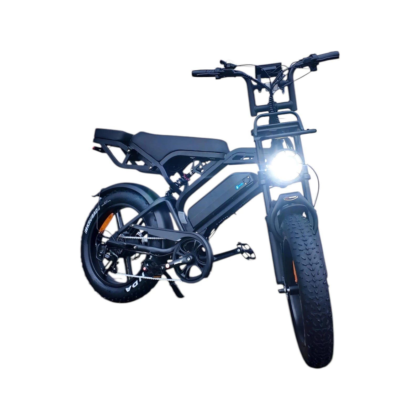 QmWheel V20 Pro fatbike — Zwart, incl. accessoireset - AE-trading