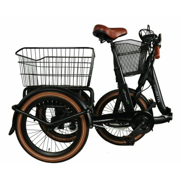 Van Rixtel Swing Compact Fold – Zwart/Bruin – 468Wh – Elektrische Driewieler - AE-trading