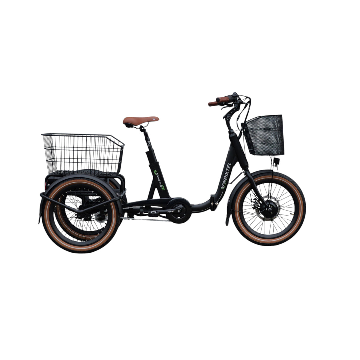 Van Rixtel Swing Compact Fold – Zwart/Bruin – 468Wh – Elektrische Driewieler - AE-trading