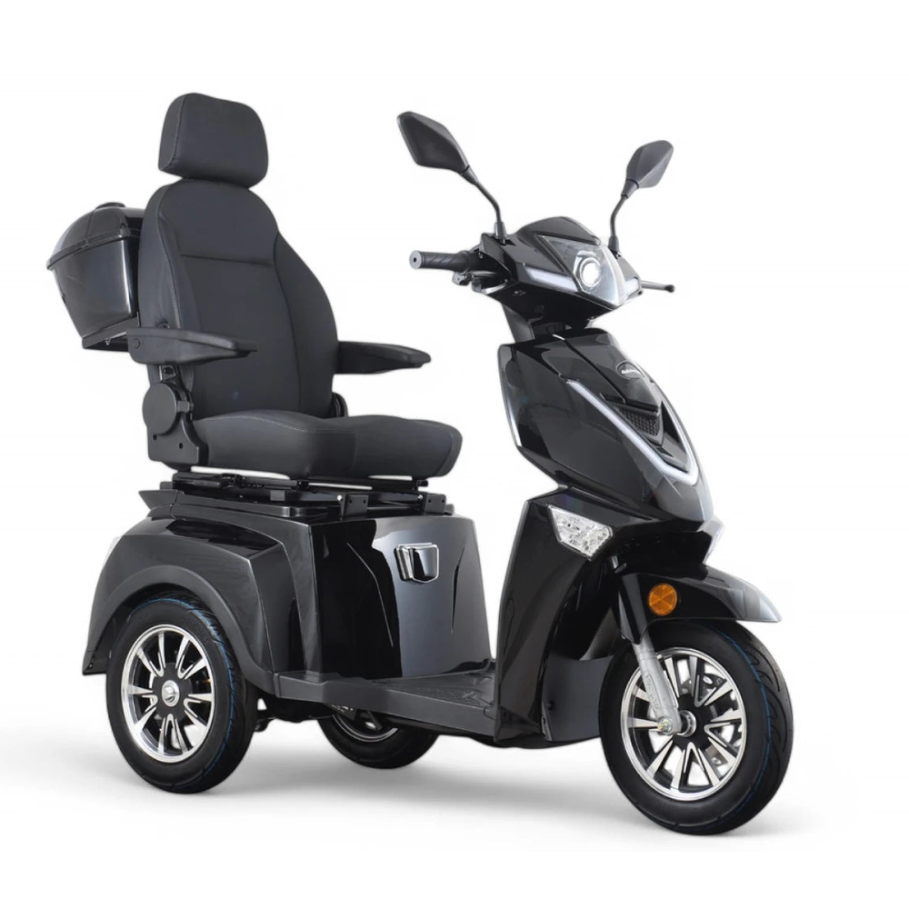 Vista 3 Luxe E-Scootmobiel Elektrische Driewieler 1000W 60V 20Ah - Zwart - AE-trading