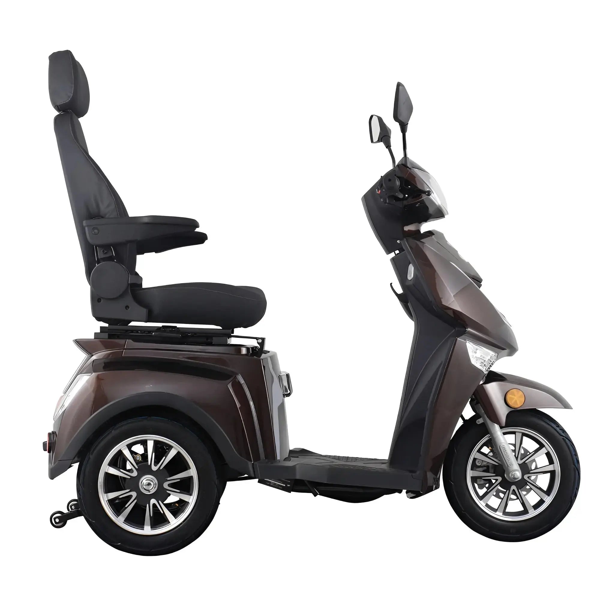 Vista 3 Luxe E-Scootmobiel Elektrische Driewieler 1000W 60V 20Ah - Bruin - AE-trading